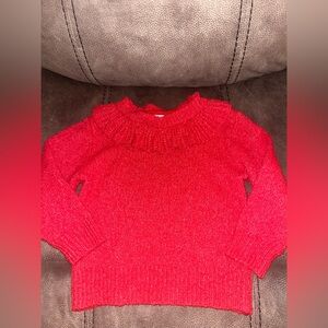 Cat & Jack Red Ruffled Kids Sweater